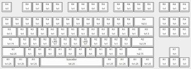 max keyboard cherry mx mechanical keycap layout and size chart