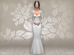 Wedding Dress Cynthia 2 At Beo Creations Sims 4 Updates Sims 4 Wedding Dress Sims 4 Dresses Wedding Dresses