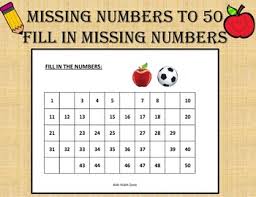 These kindergarten worksheets provide additional counting practice by asking students to fill in the missing numbers. Missing Numbers To 50 Worksheets For Kids 10 Printable Worksheets