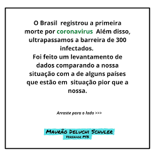 Total and new cases, deaths per day, mortality and recovery rates, current active cases, recoveries, trends and timeline. A Primeira Morte No Brasil Pelo Covid 19 Foi Confirmada Camara Municipal De Vacaria Rs