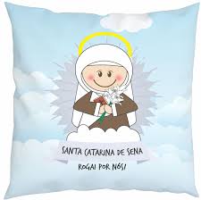 Ao lado de uma sólida vida interior, santa catarina de siena desempenhou um papel fundamental na história da igreja, ao pedir ao papa gregório xi o fim do terrível grande cisma do ocidente. Almofada Com Enchimento Oracao Santinho Santa Catarina De Sena Fabrika De Festa No Magalu Magazine Luiza