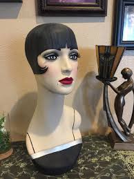 Vintage Style Art Deco Flapper 19" Mannequin Head/ Hat Stand # 255