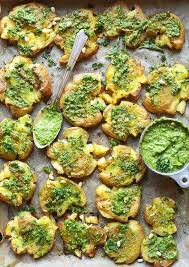Smashed Potatoes With Pesto Minimalist Baker Recipes Recipe Vegetarian Recipes Healthy Recipes Recipes