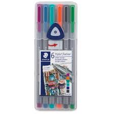 staedtler triplus fineliner pens set of 6 urban escape colors