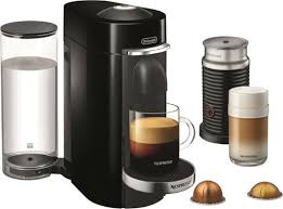The next big cup is here with vertuo next, offering freshly brewed coffee with a rich crema, in every cup. Nespresso Vertuoplus Deluxe Coffee Maker And Espresso Machine With Aeroccino Milk Frother By Delonghi Piano Black Env155bae Best Buy