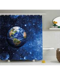 Shop For Outer View Of Planet Earth In Solar System With Stars Life On Globe Themed Image Themed Show Green Shower Curtains Shower Curtain Shower Curtain Sizes