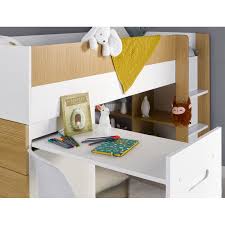 Lit enfant mi hauteur tamis mobilier gain de place avec espace de jeu lit mi hauteur image source @ www.machambredenfant.com. Lit Mi Hauteur Bureau Commode Pour Enfant