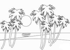 Beautiful palm tree online coloring page. Sunset And Palm Tree Coloring Page Free Printable Coloring Pages For Kids