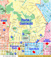 Mapa De Aparcamiento De Horta Guinardo En Barcelona Catalunya Espana