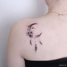 Decorated Moon By Greem Pretty Tattoos For Women Tattoos For Women Shoulder Tattoos For Women