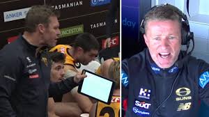 ‘Irate’ coach delivers ‘one of the biggest sprays’ as Hawks meet Suns on Anzac Day