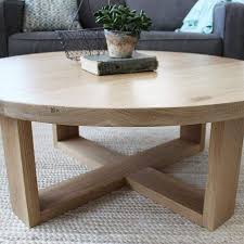 Round All Wood White Oak Coffee Table Modern Solid Wood In 2020 White Oak Coffee Table Oak Coffee Table Round Wood Coffee Table