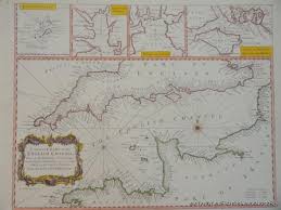 Details About Old Copy Of Map Marine Chart Of The English Channel 1700s