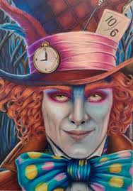 Samantha from the Faces 5 collection of Monja Mitchell Gates Colored with  Luminance pencils and the background with black Posca