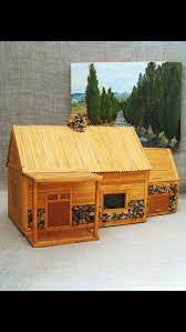 Instead of throwing away your popsicle sticks after eating ice cream or other frozen treats, recycle them in a variety of craft projects. Pin By Rosy Garcia On Ideas Para Decorar Ocasion Popsicle Stick House Popsicle Stick Houses Popsicle Stick Crafts House