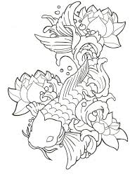 Black And White Koi Fish Tattoo With Flowers Pictures Of Koi Tattoo Koi Fish Tattoos Picture P O Tattoodonkey Koi Tattoo Design Art Fish Coloring Page Koi Fish Drawing Koi Fish Tattoo