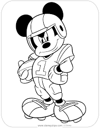 Coloring is essential to the overall development of a child. Mickey Mouse Football Coloring Pages Disneyclips Com