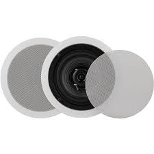 The size of the ceiling speaker depends on your room size, for example: Dayton Audio Cs620c 6 1 2 2 Way Ceiling Speaker Pair