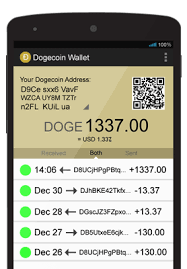 The wallet allows you to receive, send and safely store dogecoin. Dogecoin