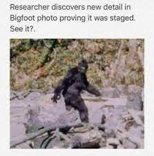 Big Foot Is Fake Or Is He Circle Game Bigfoot Photos Gaming Memes