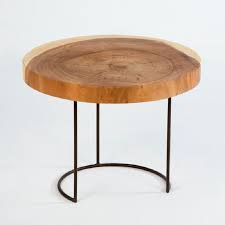Exklusives design von marcus wolff für massivmoebel24. Beistelltisch Ende Des Sofas 50x50x38 Ca Metall Naturholz