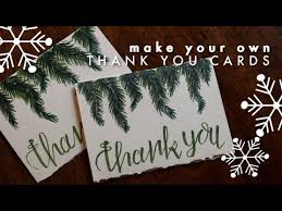 Picmonkey's thank you card templates make expressing gratitude way simpler. Diy Holiday Thank You Cards Learn Simple Calligraphy Youtube