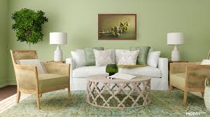 Ruang tamu dengan cat berwarna hijau muda ini akan semakin cantik jika dipadukan dengan penggunaan perabotan berwarna earthy tone, seperti coklat cat ruang tamu dengan memilih warna cat turunan dari hijau ini dipercaya dapat menghilangkan ketegangan saat menjamu tamu di rumah. 10 Inspirasi Ruang Tamu Hijau Untuk Desain Minimalis Hingga Klasik