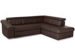 Fabrication italienne de canapé convertible haut de gamme pour couchage quotidien. Canape D Angle Droit Convertible En Cuir 4 Places Bravo Coloris Marron Vente De Canape D Angle Conforama