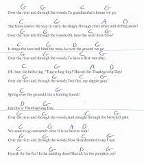 Over The River And Through The Woods Thanksgiving Guitar Chord Chart In G Major Guitar Chord Chart Christmas Chords Over The River