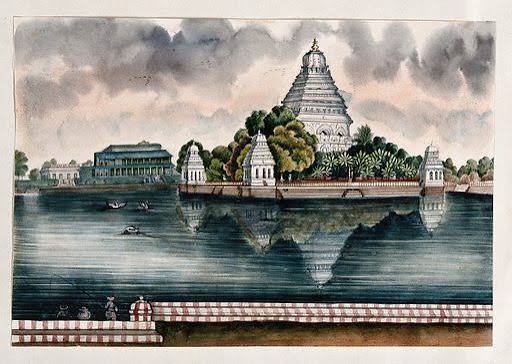 Madurai: a view of the tank and the Judge's house free public domain image | Look and Learn