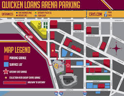 quicken loans arena parking guide maps rates tips spg