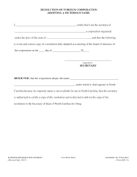 Https Www Sosnc Gov Documents Forms Business Registration Business Entities Common Resolution Of Foreign Corporation Adopting A Fictitious Name Pdf