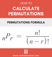 Permutations Calculator Calculate Npr Inch Calculator Permutation Formula Combination Formula Calculator