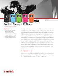 View and download sandisk sansa clip user manual online. Sandisk Clip Jam Mp3 Player Manualzz