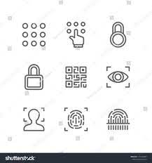 Security Icon Set Icon Set Icon Color Pencil Illustration
