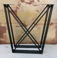 Metal Table Legs Flat Bar With X Brace By Steelimpression On Etsy Metal Table Legs Metal Table Table Legs