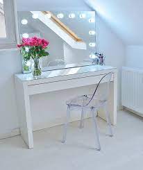 Makeup Storage Ideas Ikea Malm Makeup Vanity With Mirror All White Bedroom Home Decor Ikea Malm Dressing Table