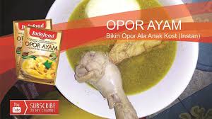 Opor ayam adalah kuliner masakan berbahan dasar ayam yang sangat khas dari inonesia ayam yang digunakan untuk membuat opor ayam ini biasanya dibalur dengan bumbu kuning sehingga membuat. Opor Ayam Indofood Anak Kost2an Masak Opor Ayam Sendiri Simple Cepat Bikinnya Gampang Youtube