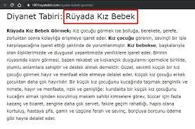 ruyada kiz bebek diyanet tabiri bebek iliskiler isaretler