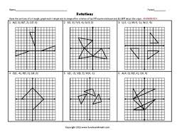 Transformation worksheets for 3rd grade 4th grade math geometry translation or rotation game. Transformations Rotations Worksheet Bundle By Funsheets4math Tpt