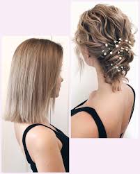 Voluminous messy bun for medium hair who doesn't appreciate an easy messy bun? Inspiration For Wedding Updos For Short Hair Length Wedding Forward