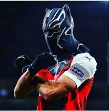 Aubameyang celebrations black panther in europa league. Aubameyang Wears Black Panther Mask To Celebrate Victory Against Rennes Pics Sports Nigeria