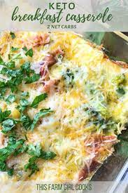 Low Carb Breakfast Casserole With Bacon Broccoli And Cheddar Recipe Breakfast Casserole Low Carb Breakfast Casserole Low Carb Breakfast