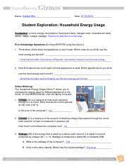 Household energy usage gizmo ≥ comags answer key guide from d1e2bohyu2u2w9.cloudfront.net the household energy usage gizmo™ allows you to compare the energy used by different appliances in the home. Module 2 Gizmo Pdf Name Kendal Win Date Student Exploration Household Energy Usage Vocabulary Current Energy Consumption Fluorescent Lamp Halogen Lamp Course Hero