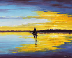 Choose your favorite ocean sunset paintings from millions of available designs. Ocean Sunset Painting By Graham Gercken