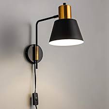 Swing Arm Plug In Wall Sconce Lighting Swivel Ultra Thin Flexible Retro Brass Plating Plug In Hard Wired Industrial Retro Rustic Antique Wall Lamp For Living Room Bedroom Study Room Farmhouse Tools