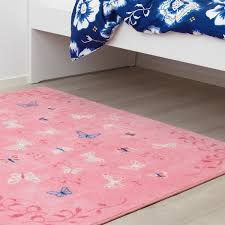 Natural flat woven tiphede ikea rug bedroom living room. Sanglarka Rug Low Pile Butterfly Pink 4 4 X5 3 Ikea
