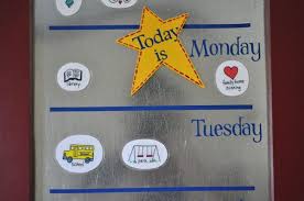 magnetic days of the week chart with magnets with possible