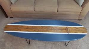 Surfboard Coffee Table Natural Wood And Navy Blue Surfboard Coffee Table Coffee Table Surfboard Table