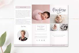 Newborn Trifold Brochure Flyer Photography Brochure Trifold Brochure Newborn